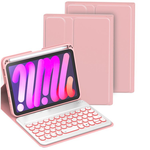 Чехол + клавиатура iPad mini 6 2021 8,3'', Magnetic Keyboard, розовый rose gold