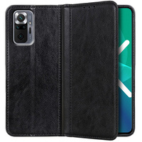 Чoхол до Xiaomi Redmi Note 10 Pro, Wallet Litchi Leather, чорний