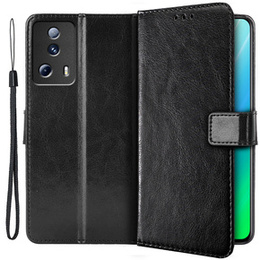 Откидной чехол для Xiaomi 13 Lite, Crazy Horse Wallet, чёрный
