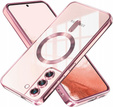 Чохол для Samsung Galaxy S22, Electro MagSafe, рожевий rose gold + Скло на екран