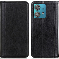 Чехол до Motorola Edge 40 Neo, Wallet Litchi Leather, чёрный