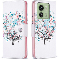 Чохол-книжка для Motorola Edge 40 5G, Wallet, colorful tree, білий