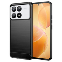 Чехол до Xiaomi Poco F6 Pro, Carbon, чёрный