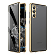 Чохол для Samsung Galaxy S23, Magnetic Dual Glass, золотий