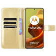 Откидной чехол для Motorola Moto G85, Crazy Horse Wallet, золотой