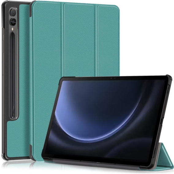 Чехол для Samsung Galaxy Tab S9 FE+ Plus, Smartcase с местом для стилуса, зелёный