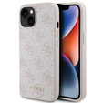 Чoхол GUESS до iPhone 15 Plus, 4G Metal Gold Logo, рожевий