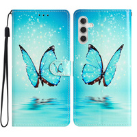 Чохол-книжка для Samsung Galaxy A25 5G, Wallet, Butterfly, м'яти + скло 9H