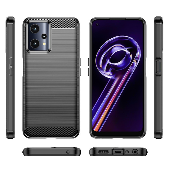 Чoхол до Realme 9 Pro / OnePlus Nord CE 2 Lite 5G, Carbon, чорний