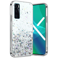 Чехол до Vivo S7E/ Y73S/ Y70/ V20 SE, Glittery, прозрачный