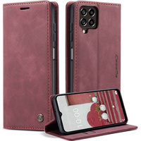 Чехол CASEME для Samsung Galaxy M33 5G, Leather Wallet Case, бордовый