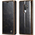 Флип-кейс CASEME для Samsung Galaxy S9+ Plus, Waxy Textured, кофе