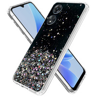 Чехол до Oppo A17, Glittery, чёрный