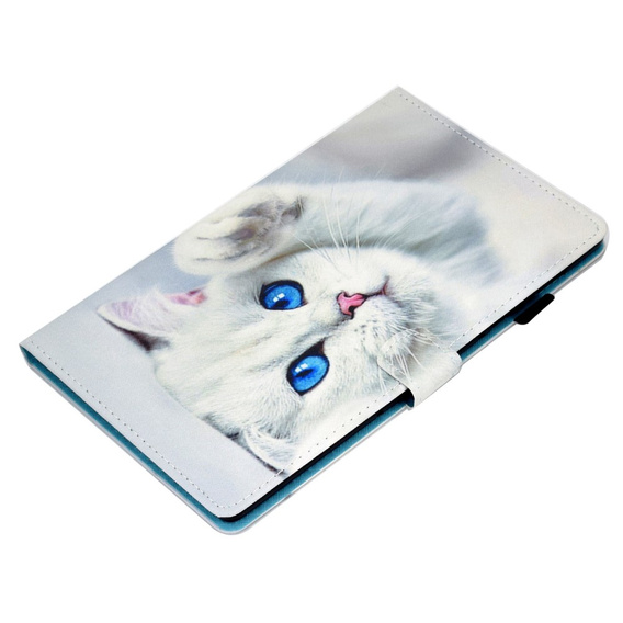 Чoхол до Lenovo Tab M10 Plus 10.6 Gen 3 125F/128F, Stand Case Card Slot, white cat