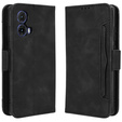 Футляр з клапаном для Motorola Moto G85, Card Slot, чорний