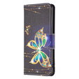 Чохол-книжка для Samsung Galaxy A15, Wallet, jewelry butterfly + скло 9H  