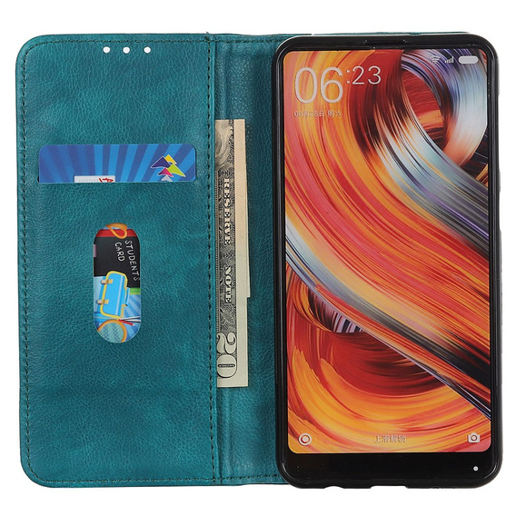 Чехол до Xiaomi Redmi Note 13 Pro 4G, Wallet Litchi Leather, зелёный