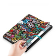 Чехол до Samsung Galaxy Tab S9, Smartcase Hybrid Pen Slot, graffiti