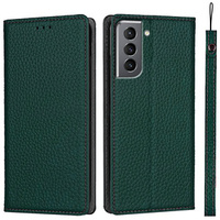 Шкіряний чохол для Samsung Galaxy S22 Plus, ERBORD Grain Leather, зелений