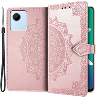 Чохол-книжка для Realme C30 / Narzo 50i Prime, Mandala, рожевий rose gold