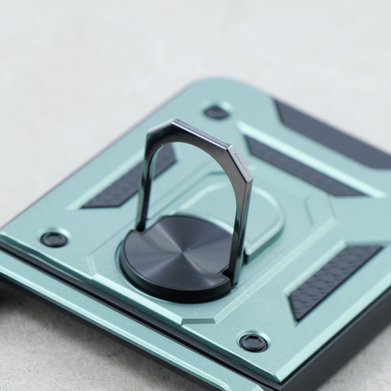 Бронированный Чехол до Samsung Galaxy Z Flip5 5G, Nox Case Ring, зелёный