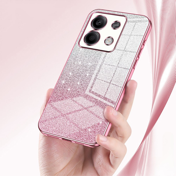 Чохол для Xiaomi Redmi Note 13 5G, Glitter Case CamShield, рожевий