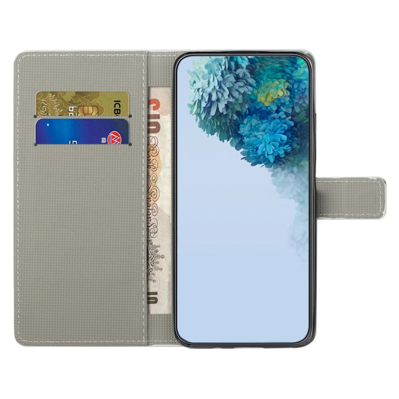 Откидной чехол для Xiaomi Redmi Note 12S, Wallet, colorful jellyfish, чёрный