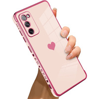 Чoхол до Samsung Galaxy S20 FE, Electro heart, рожевий rose gold