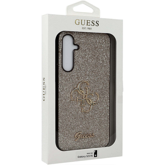 Чoхол GUESS до Galaxy S23 FE, Glitter Script Big 4G, золотий