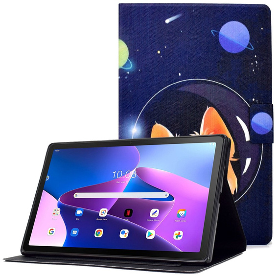 Чoхол до Lenovo Tab M10 Plus 10.6 Gen 3 125F/128F, Stand Case Card Slot, astronaut dog