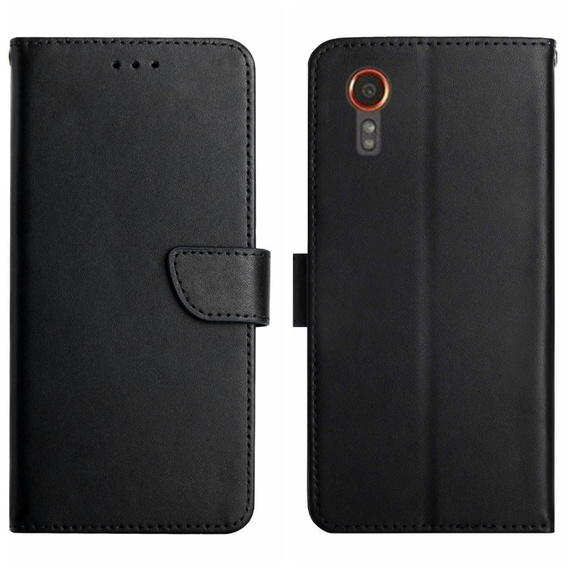 Флип-кейс для Samsung Galaxy Xcover 7, Split Leather, чёрный