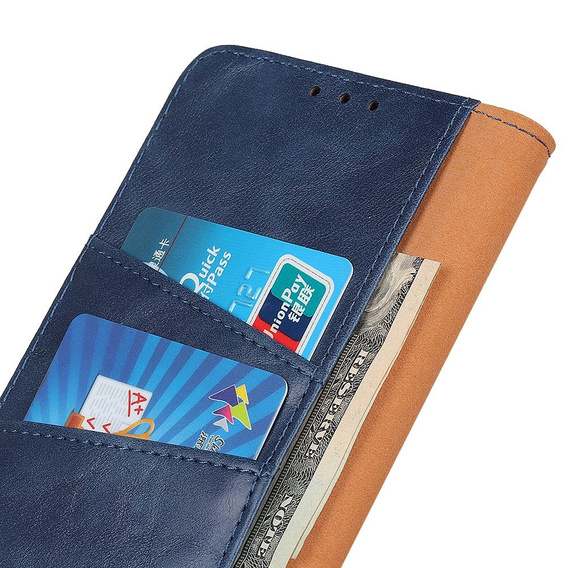 Откидной чехол для Xiaomi 11T / 11T Pro, Split Leather Wallet, синий