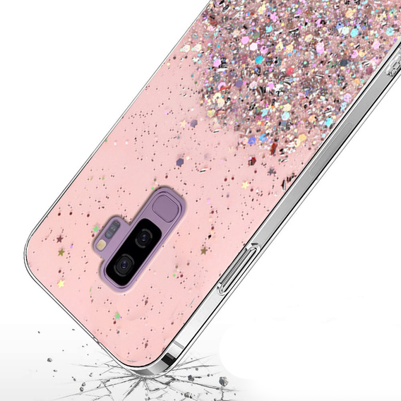 Чехол до Samsung Galaxy S9+ Plus, Glittery, розовый