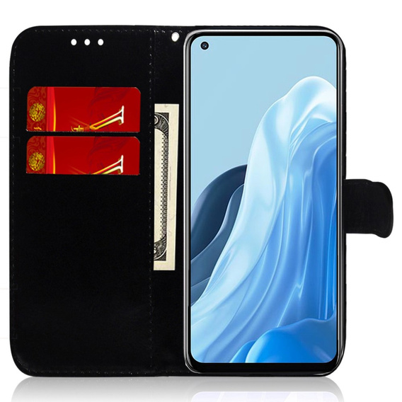 Откидной чехол для Oppo A17, Wallet mandala, серый
