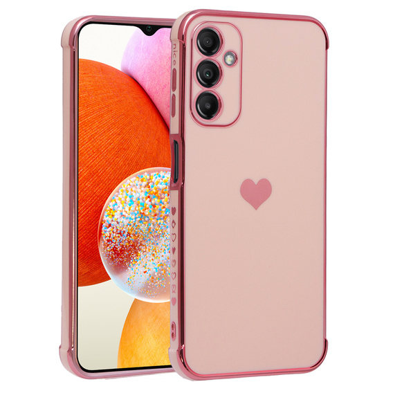 Чoхол до Samsung Galaxy A14 4G/5G, Electro heart, рожевий rose gold