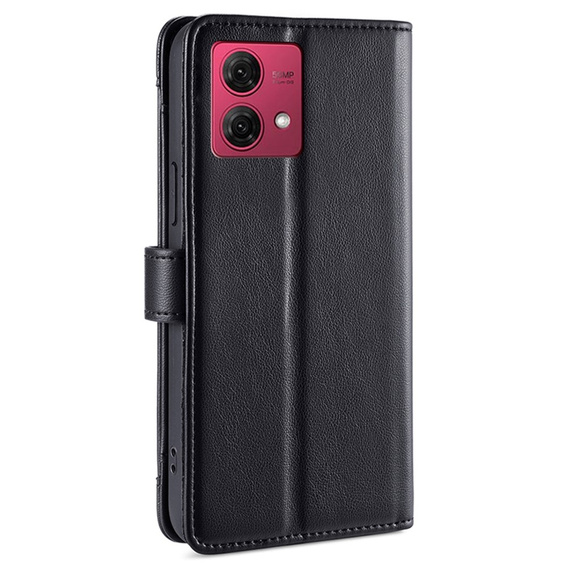 Откидной чехол для Motorola Moto G84 5G, Wallet Zipper Pocket, чёрный