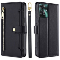 Откидной чехол для Oppo Reno 11F 5G, Wallet Zipper Pocket, чёрный