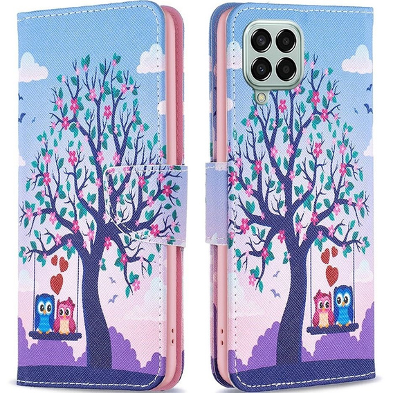 Откидной чехол для Samsung Galaxy M33 5G, Wallet, Two Owls, синий