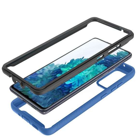 Чoхол Shockproof до Samsung Galaxy S20 FE, із захисним екраном, темно-синій