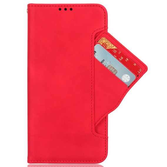 Откидной чехол для Xiaomi Redmi 13C / Poco C65, Card Slot, красный