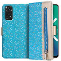 Чохол-кришка для Xiaomi Redmi Note 11 4G / Note 11S 4G, Wallet Pocket Zipper Lace, м'яти