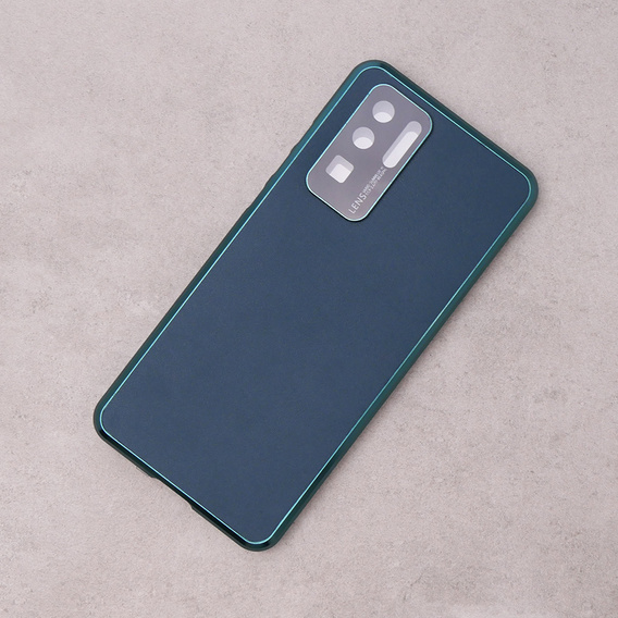 Чехол для Huawei P30 Pro, ERBORD Glass Armor Leather, синий