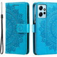 Откидной чехол для Xiaomi Redmi Note 12 4G, Mandala, синий