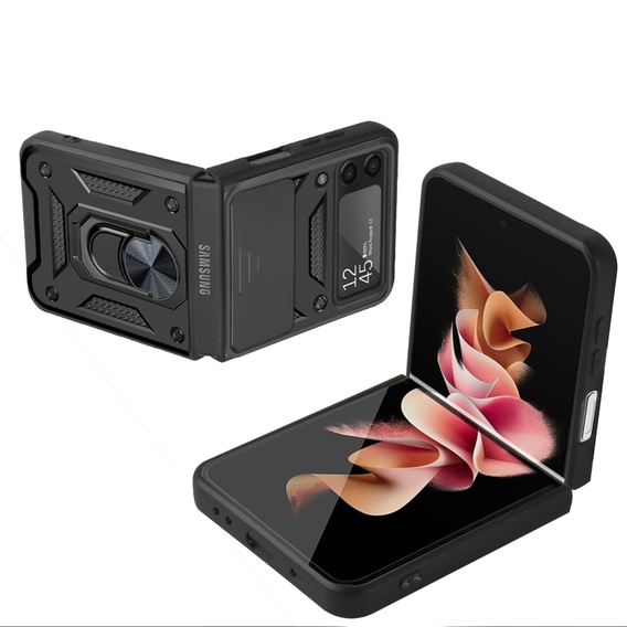 Чехол NOX Camera Slide Samsung Galaxy Z Flip3 5G, CamShield Slide, чёрный