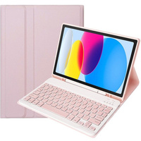 Чехол + клавиатура iPad 10.9 2022 10 Gen, Pen Slot, розовый rose gold