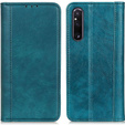 Чехол до Sony Xperia 1 V, Wallet Litchi Leather, зелёный