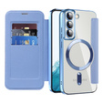 Откидной чехол для Samsung Galaxy S22 5G, RFID Wallet MagSafe CamShield, синий