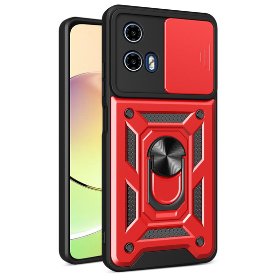 Чехол NOX Camera Slide Motorola Moto G24 / G24 Power / G04, CamShield Slide, красный