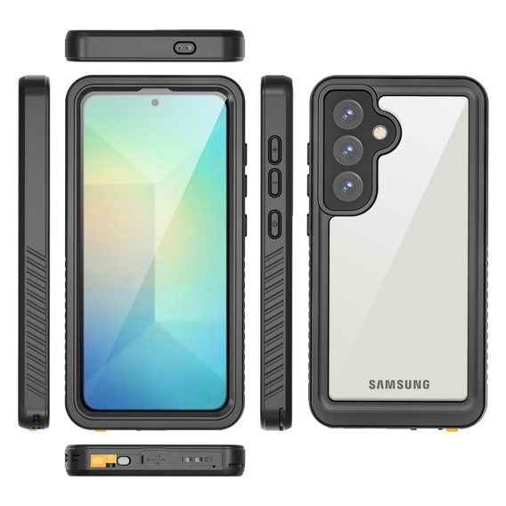 Водонепроницаемый чехол IP68 для Samsung Galaxy S25, чёрный