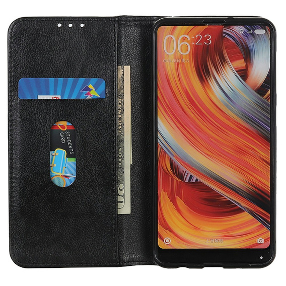 Чехол до Samsung Galaxy A26, Wallet Litchi Leather, чёрный